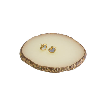 ARETES CORAZÓN MADRE PERLA