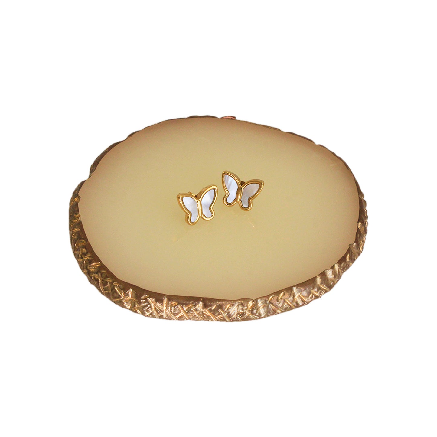 ARETES MARIPOSA PERLA MADRE