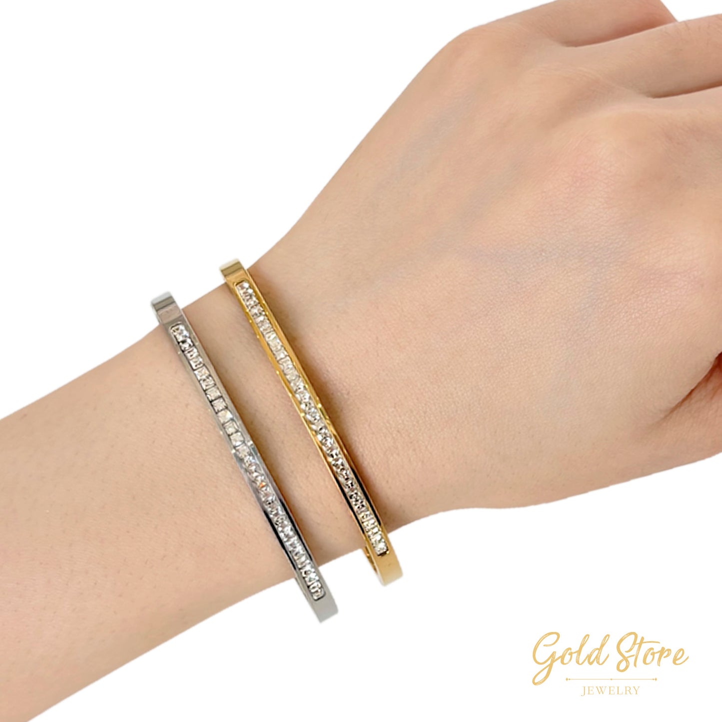 BRAZALETE CON BRILLANTES TIPO CANAL