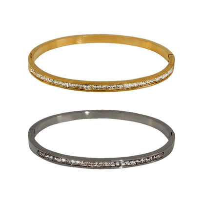BRAZALETE CON BRILLANTES TIPO CANAL