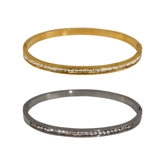 BRAZALETE CON BRILLANTES TIPO CANAL