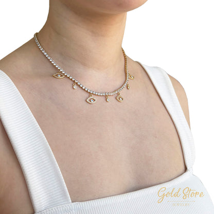 CHOKER OJOS TURCOS