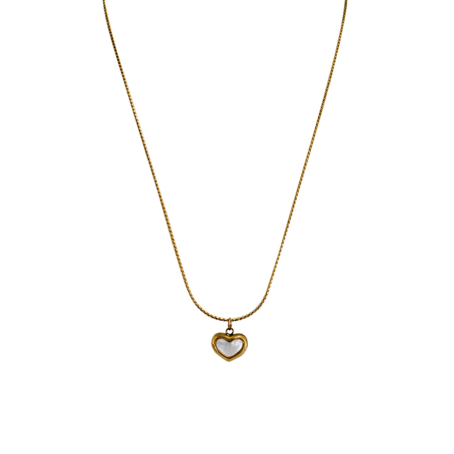 COLLAR CORAZÓN MADRE PERLA