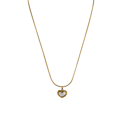 COLLAR CORAZÓN MADRE PERLA
