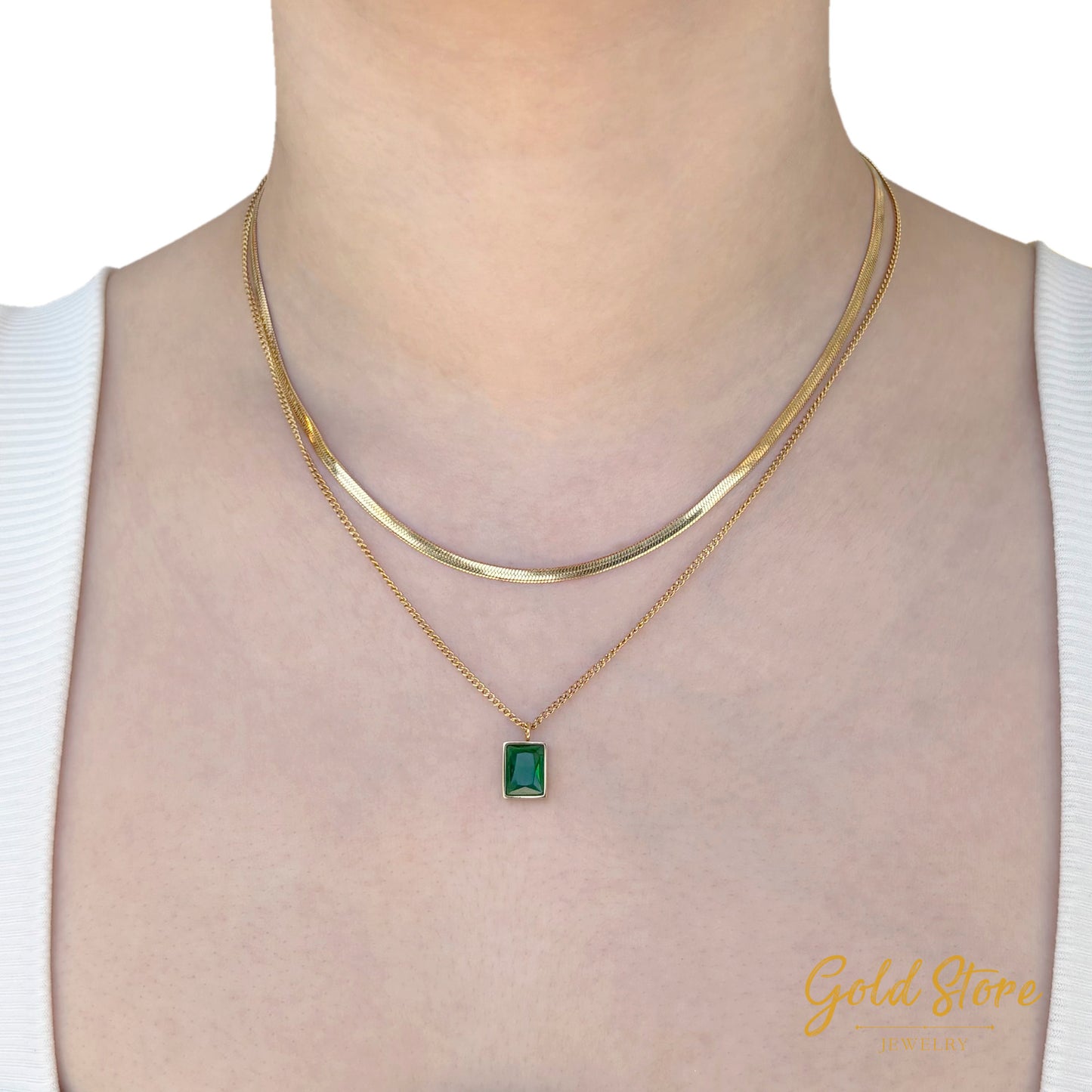 COLLAR DOBLE CON ZIRCONIA