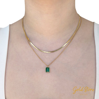 COLLAR DOBLE CON ZIRCONIA