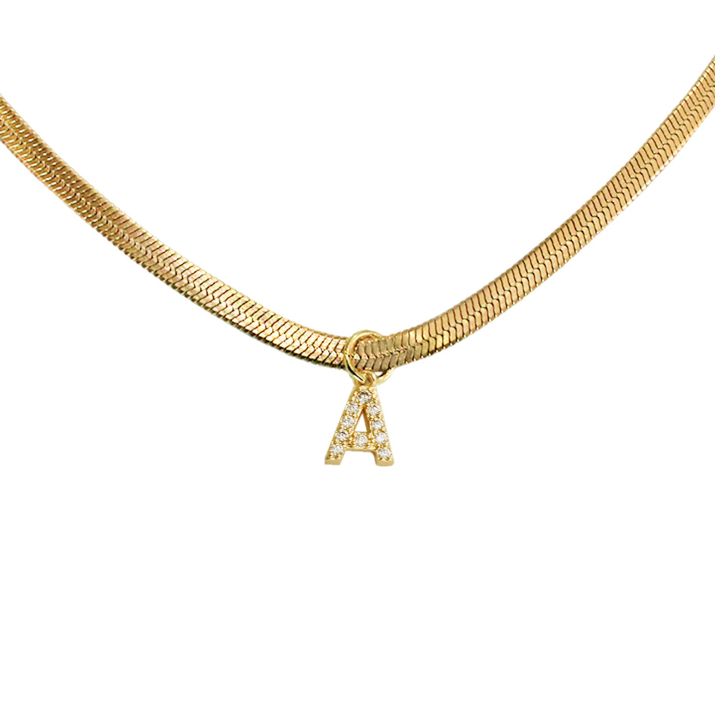COLLAR INICIAL MINI CON ZIRCONIAS