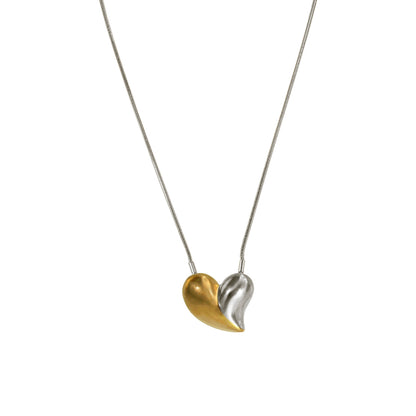 COLLAR CORAZON CHUNKY BICOLOR