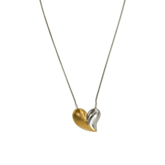 COLLAR CORAZON CHUNKY BICOLOR