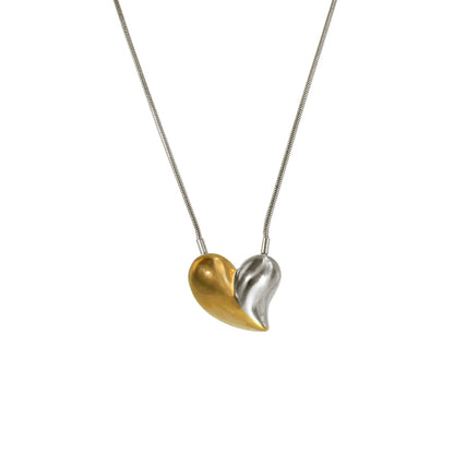 COLLAR CORAZON CHUNKY BICOLOR