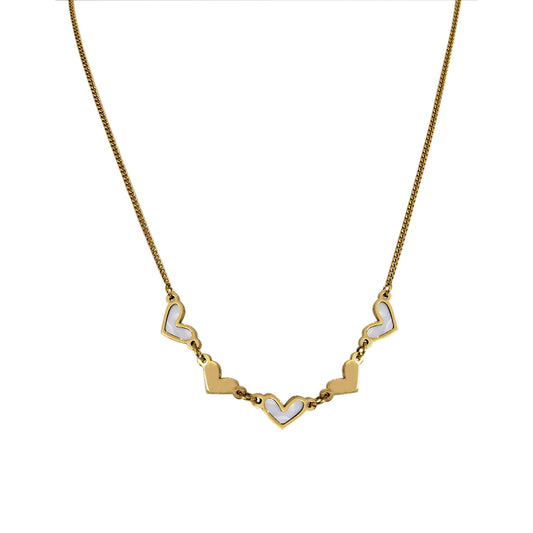 COLLAR CORAZONES PERLA MADRE