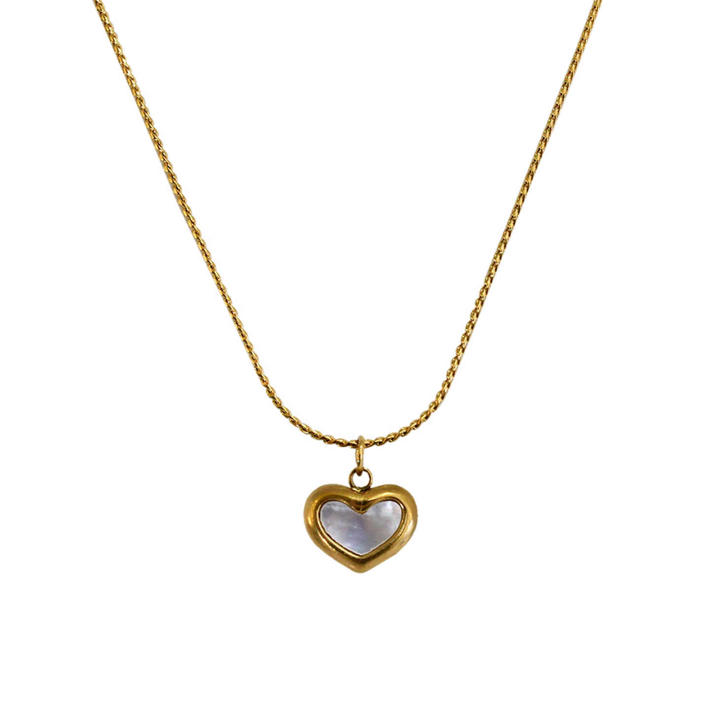 COLLAR CORAZÓN MADRE PERLA