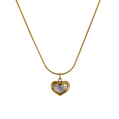 COLLAR CORAZÓN MADRE PERLA