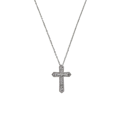 COLLAR CRUZ CHICA CON ZIRCONIAS