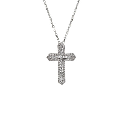 COLLAR CRUZ CHICA CON ZIRCONIAS