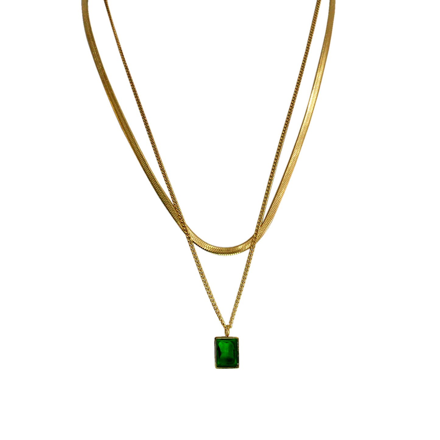 COLLAR DOBLE CON ZIRCONIA