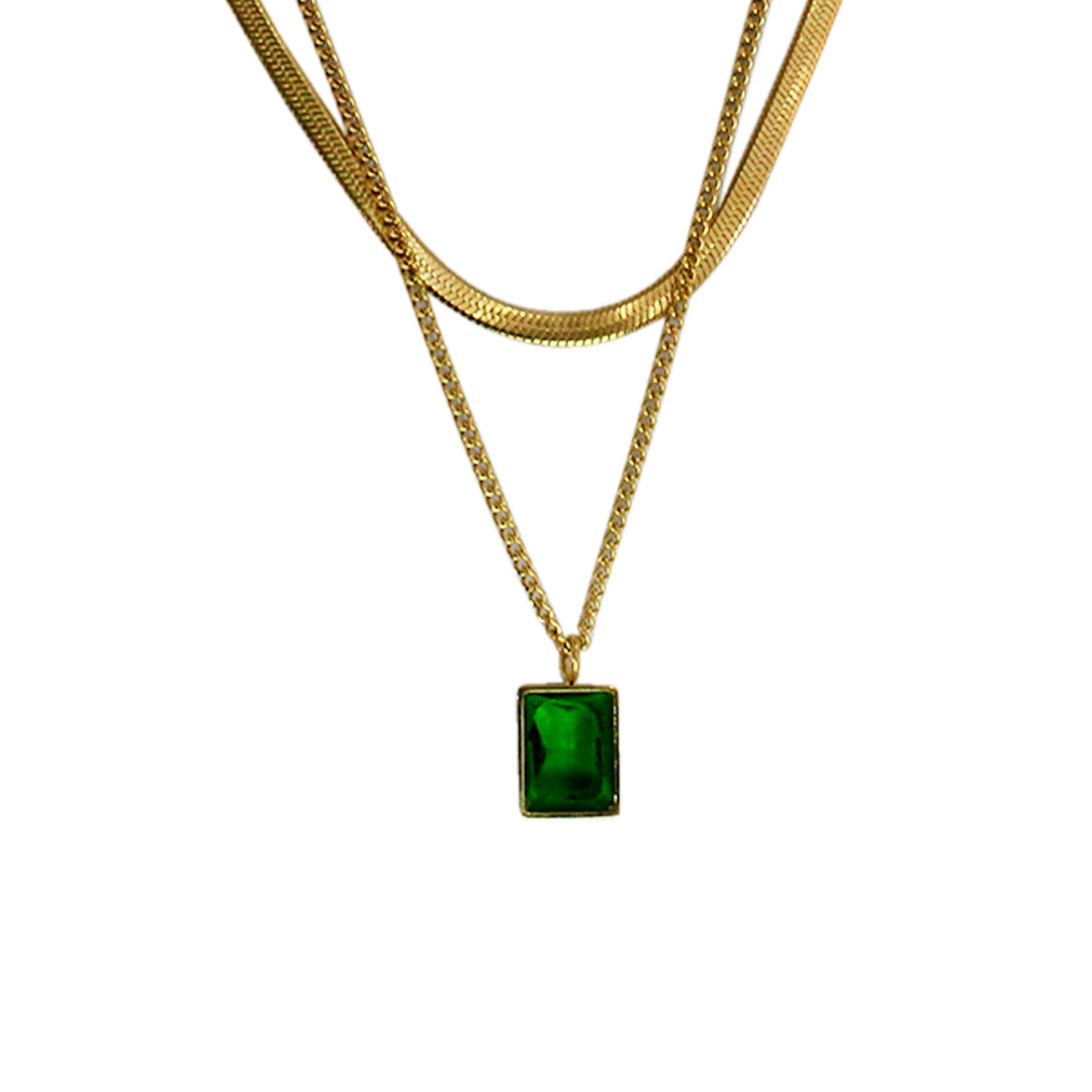COLLAR DOBLE CON ZIRCONIA