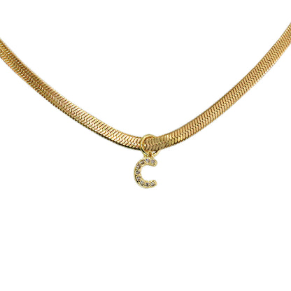 COLLAR INICIAL MINI CON ZIRCONIAS