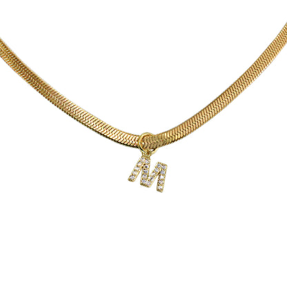 COLLAR INICIAL MINI CON ZIRCONIAS