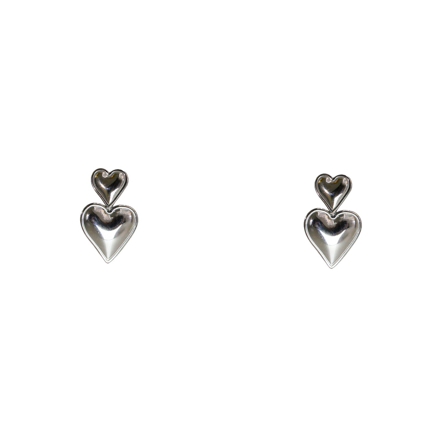 ARETES CORAZÓN DOBLE