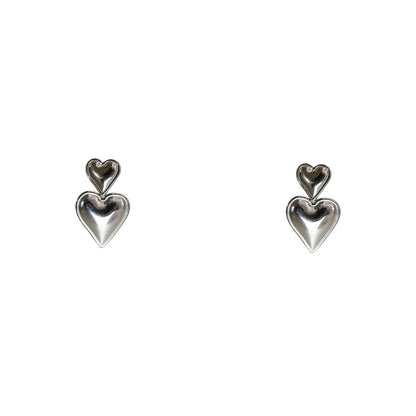 ARETES CORAZÓN DOBLE