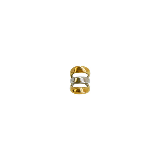 EAR CUFF TRIPLE CHICO BICOLOR