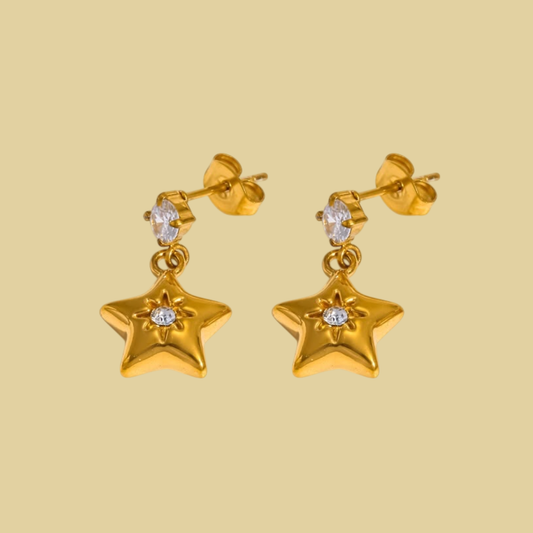 ARETES ESTRELLA COLGANDO