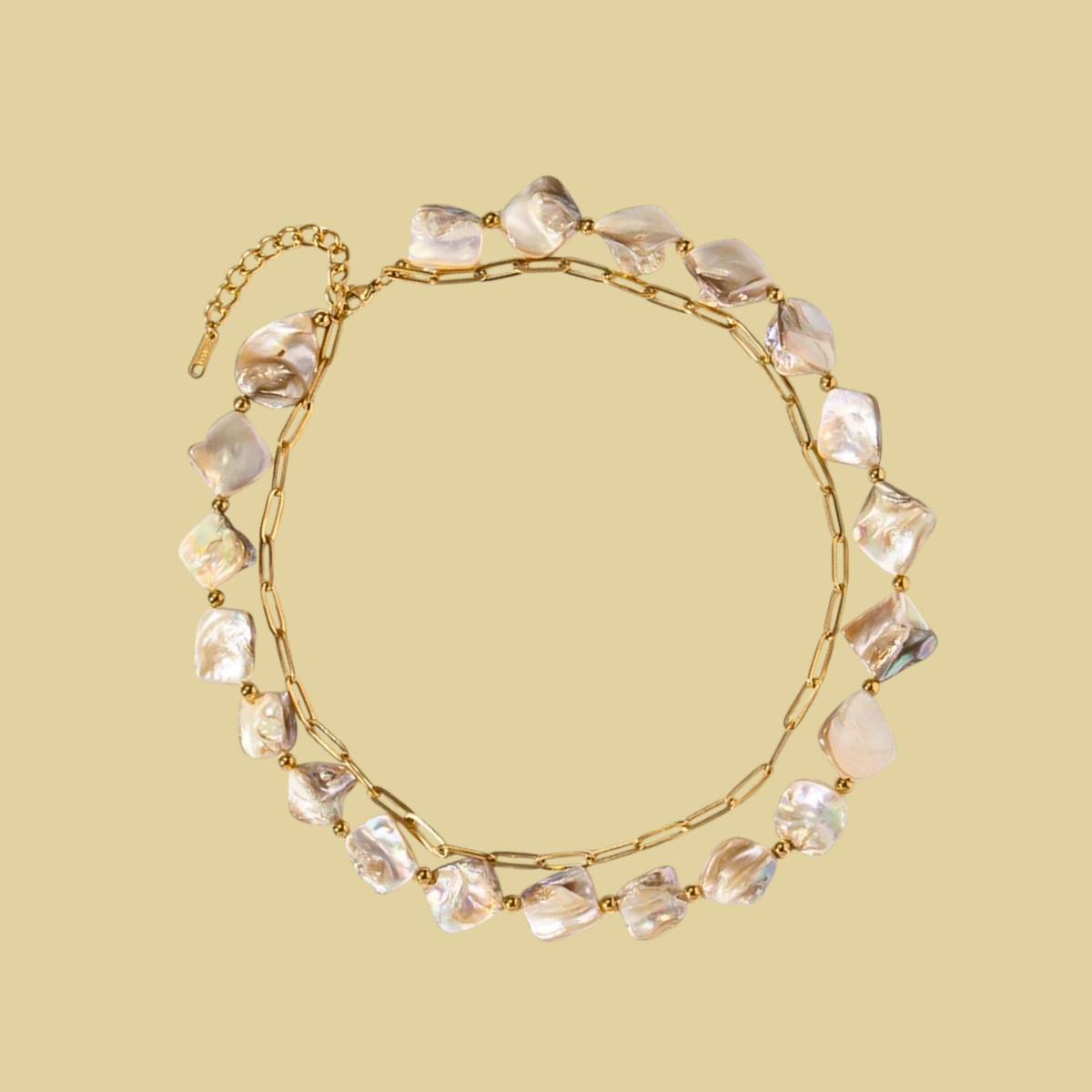COLLAR DOBLE PIEDRAS DE MAR