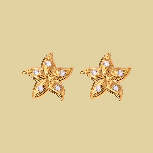 ARETES ESTRELLA CON ZIRCONIAS