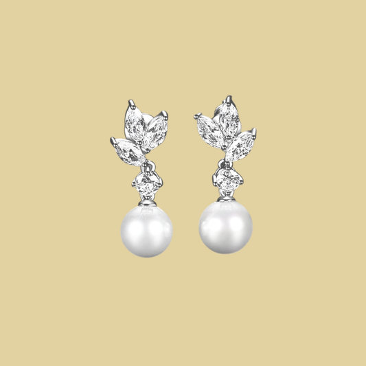 ARETES DE PERLA CON ZIRCONIAS