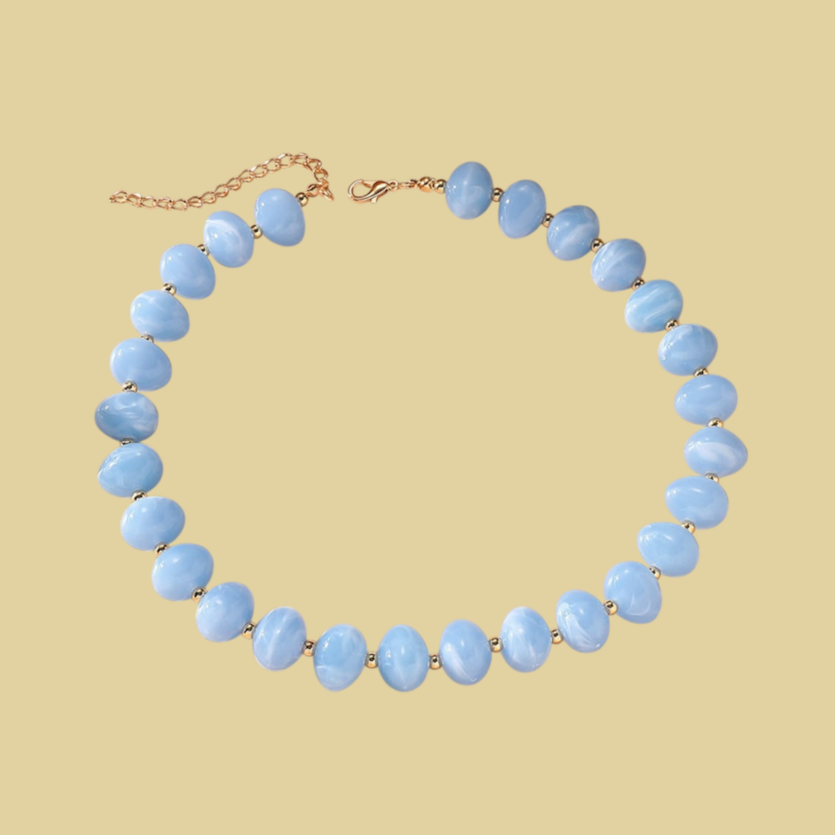 COLLAR CUENTAS AZUL