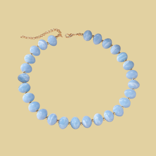 COLLAR CUENTAS AZUL