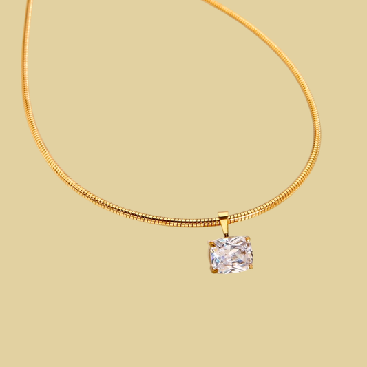 COLLAR ZIRCONIA RECTANGULO