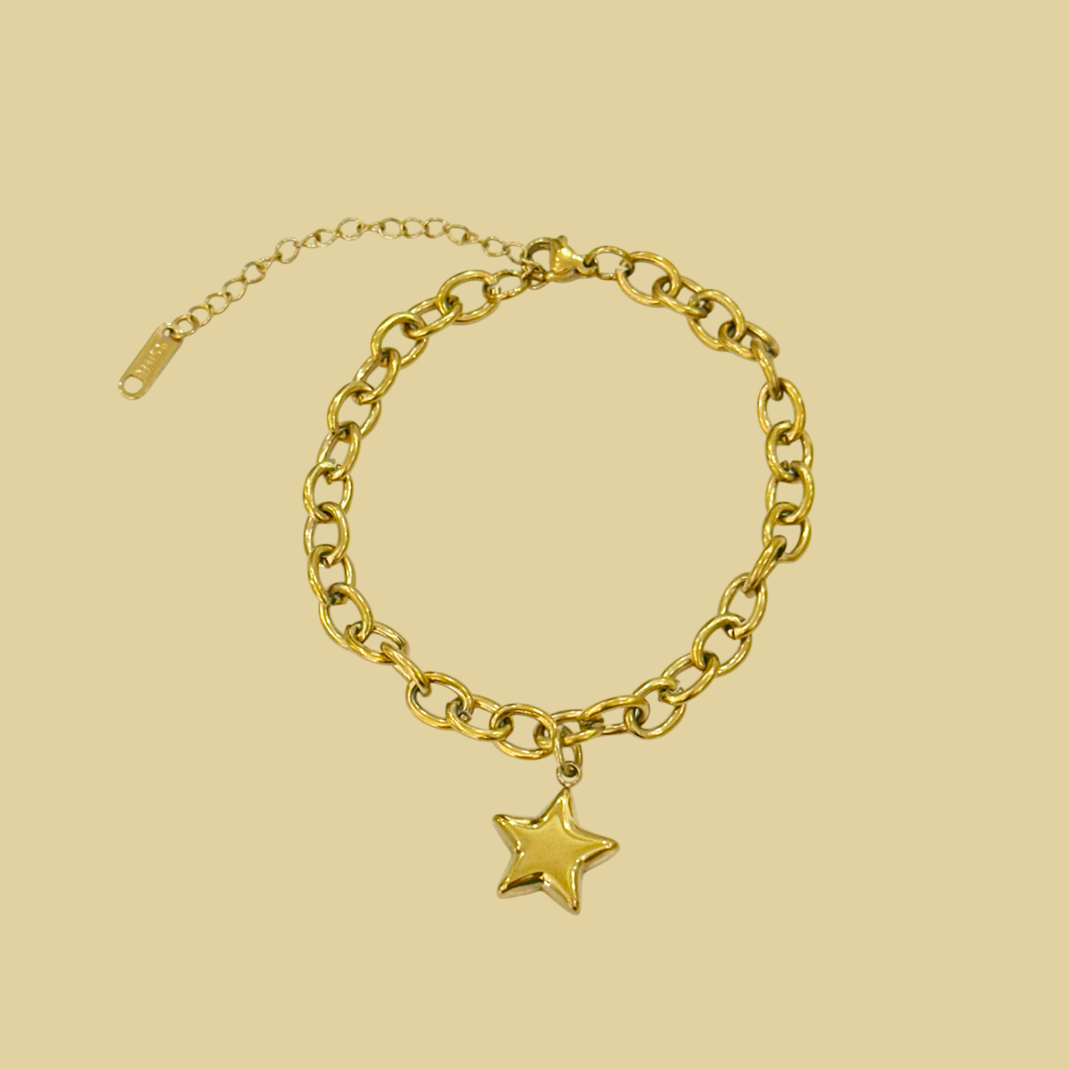 PULSERA ESLABONES CON DIJE DE ESTRELLA