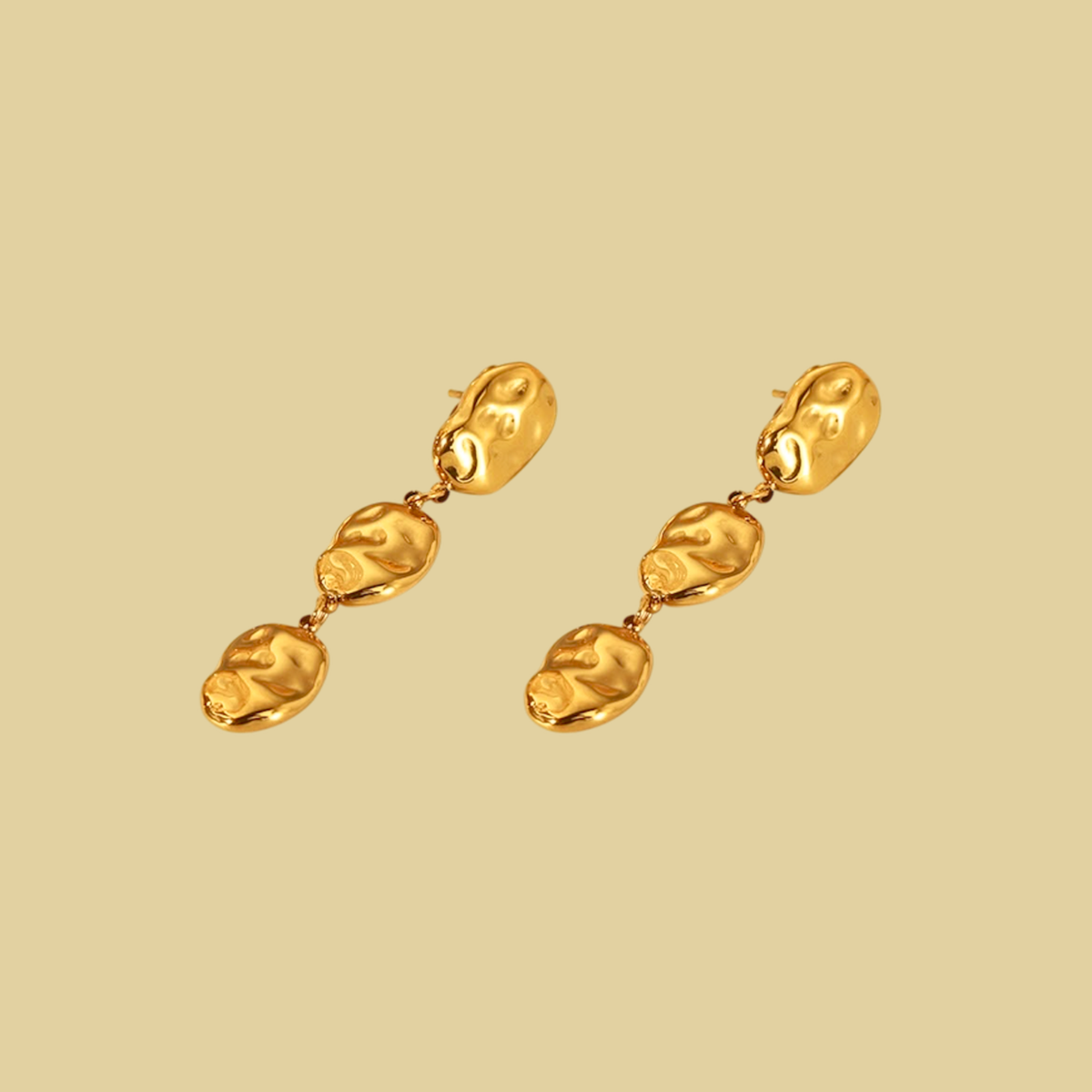 ARETES TRES PIEDRAS LARGOS