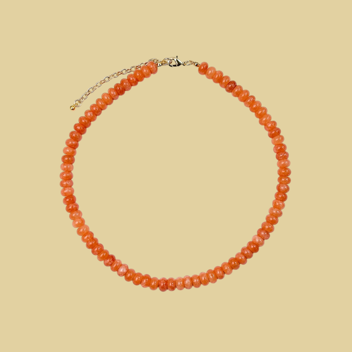COLLAR DE CUENTAS NARANJA