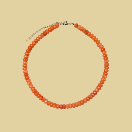 COLLAR DE CUENTAS NARANJA