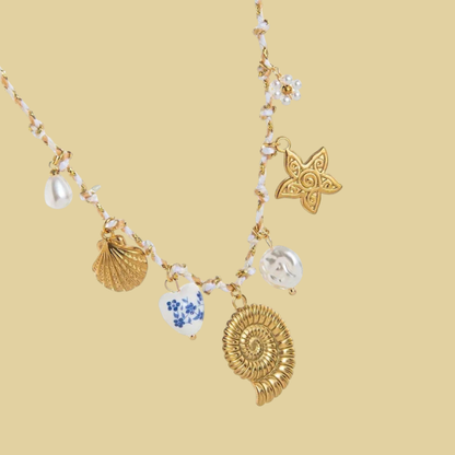 COLLAR PLAYA CHARMS DIJE CARACOL