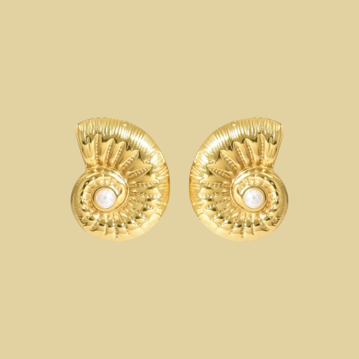 ARETES CONCHA CON PERLITA