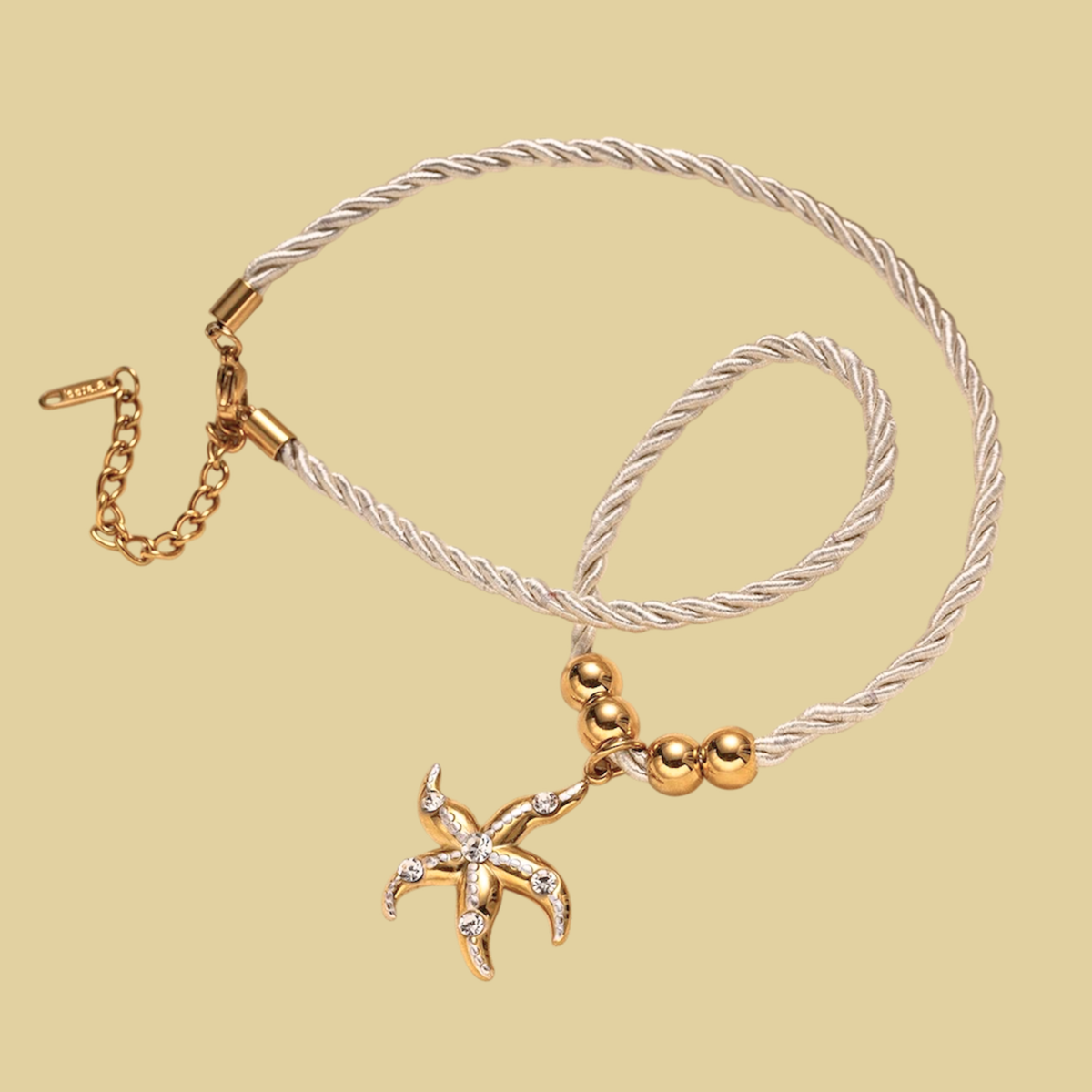 COLLAR CORDON ESTRELLA CON PERLAS