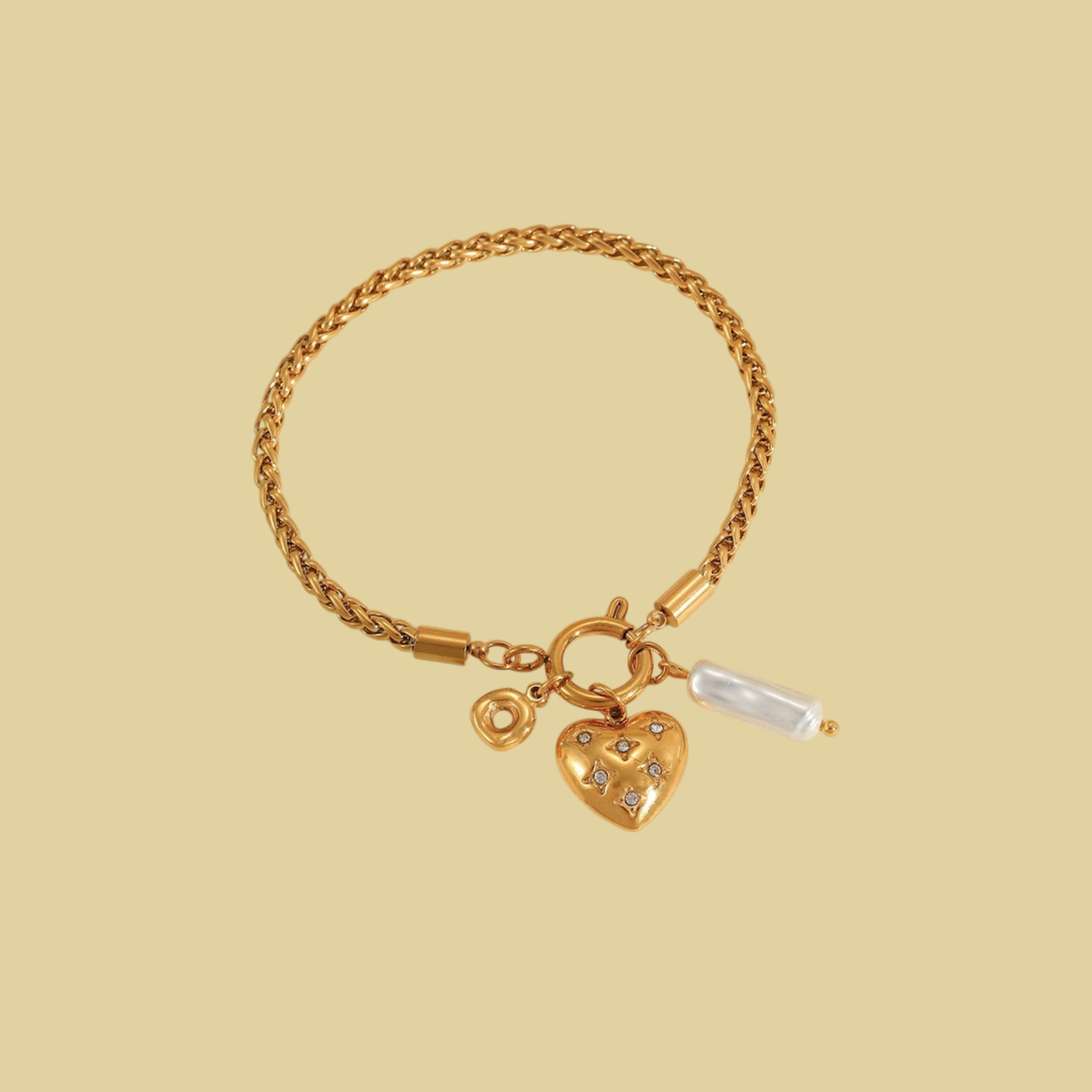 PULSERA DIJE CORAZON COLGANDO