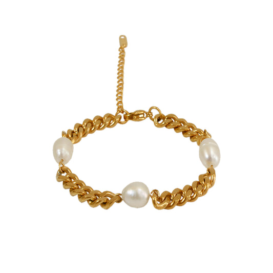 PULSERA 3 PERLAS MEDIANA