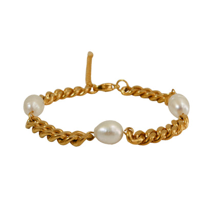 PULSERA 3 PERLAS MEDIANA