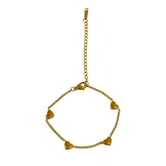 PULSERA 4 CORAZONES