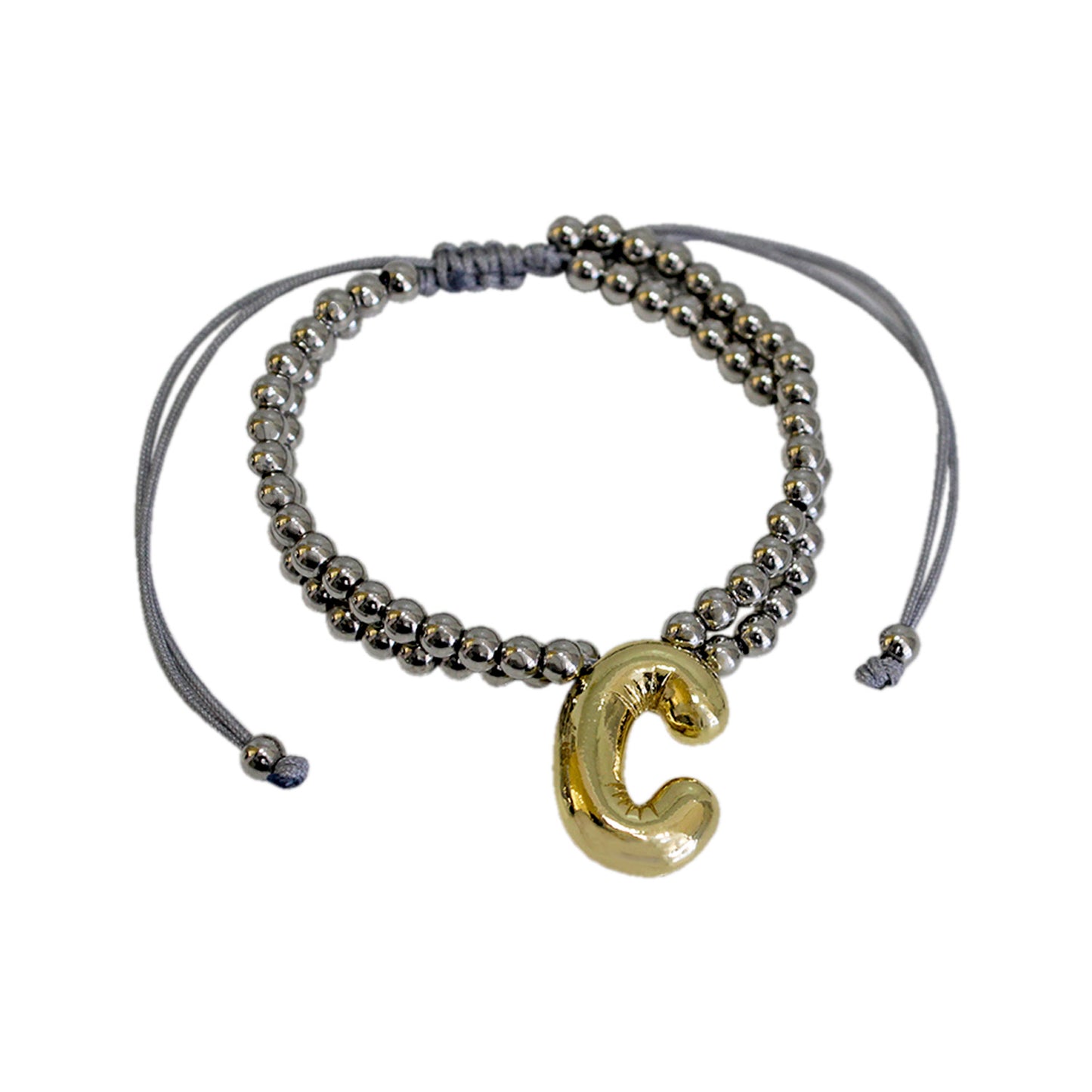 PULSERA INICIAL CHUNKY BICOLOR