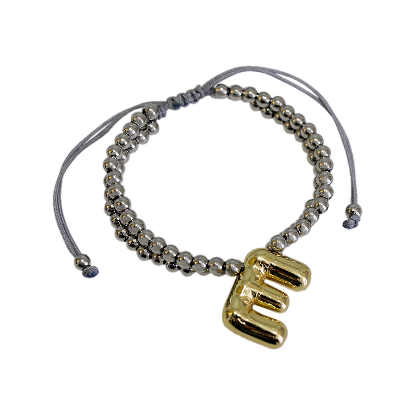 PULSERA INICIAL CHUNKY BICOLOR