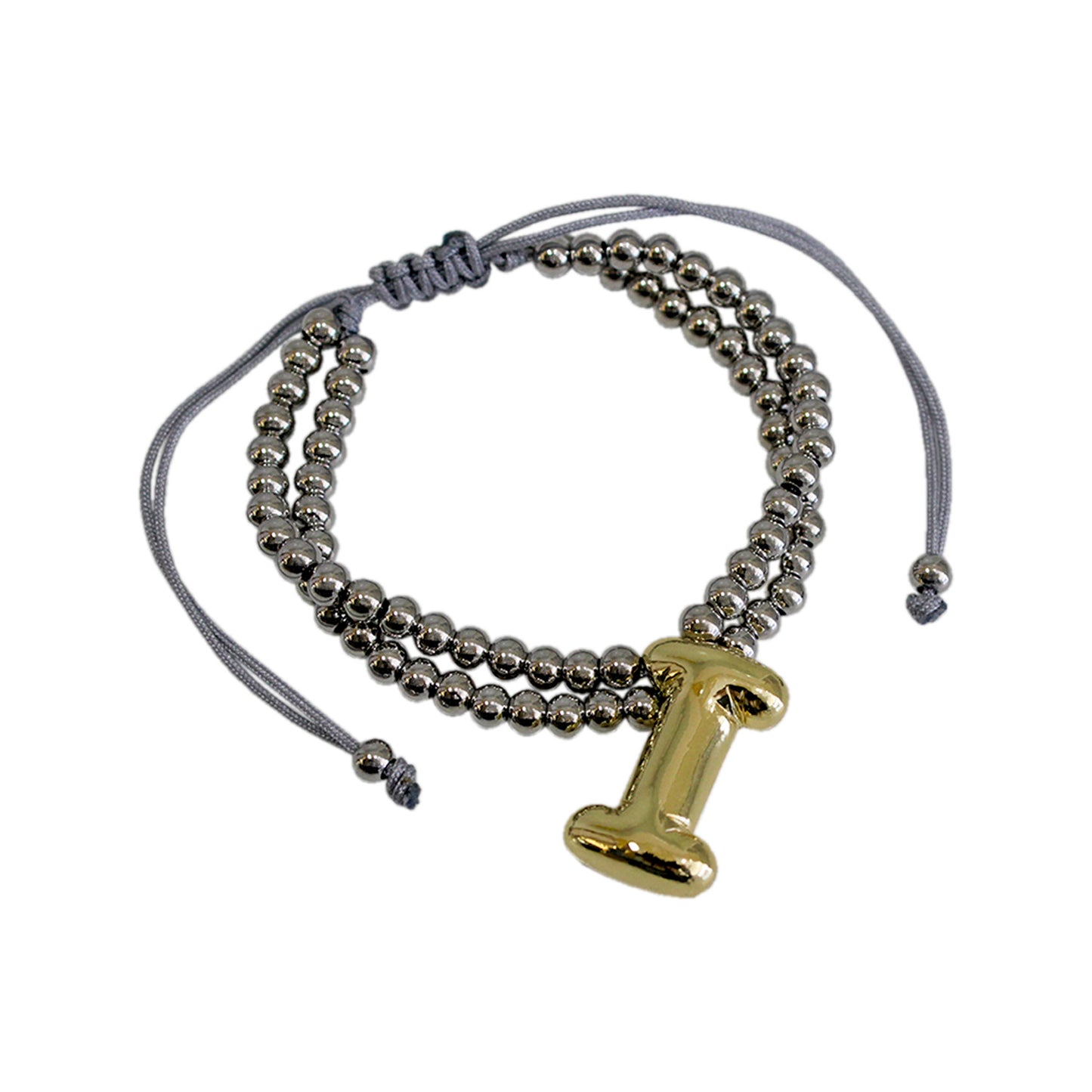 PULSERA INICIAL CHUNKY BICOLOR