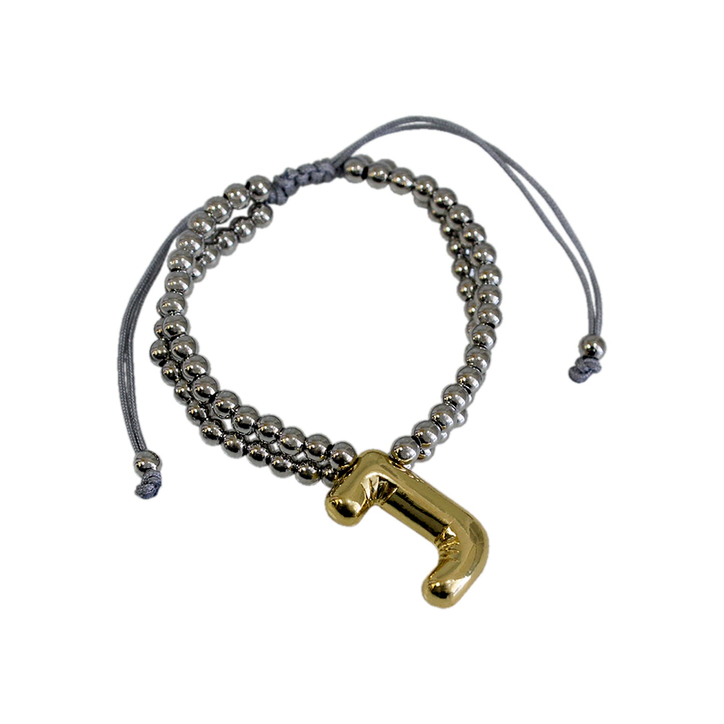 PULSERA INICIAL CHUNKY BICOLOR