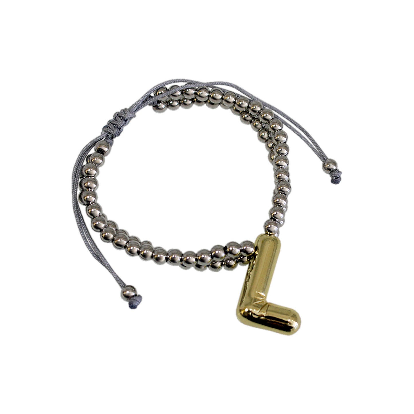 PULSERA INICIAL CHUNKY BICOLOR