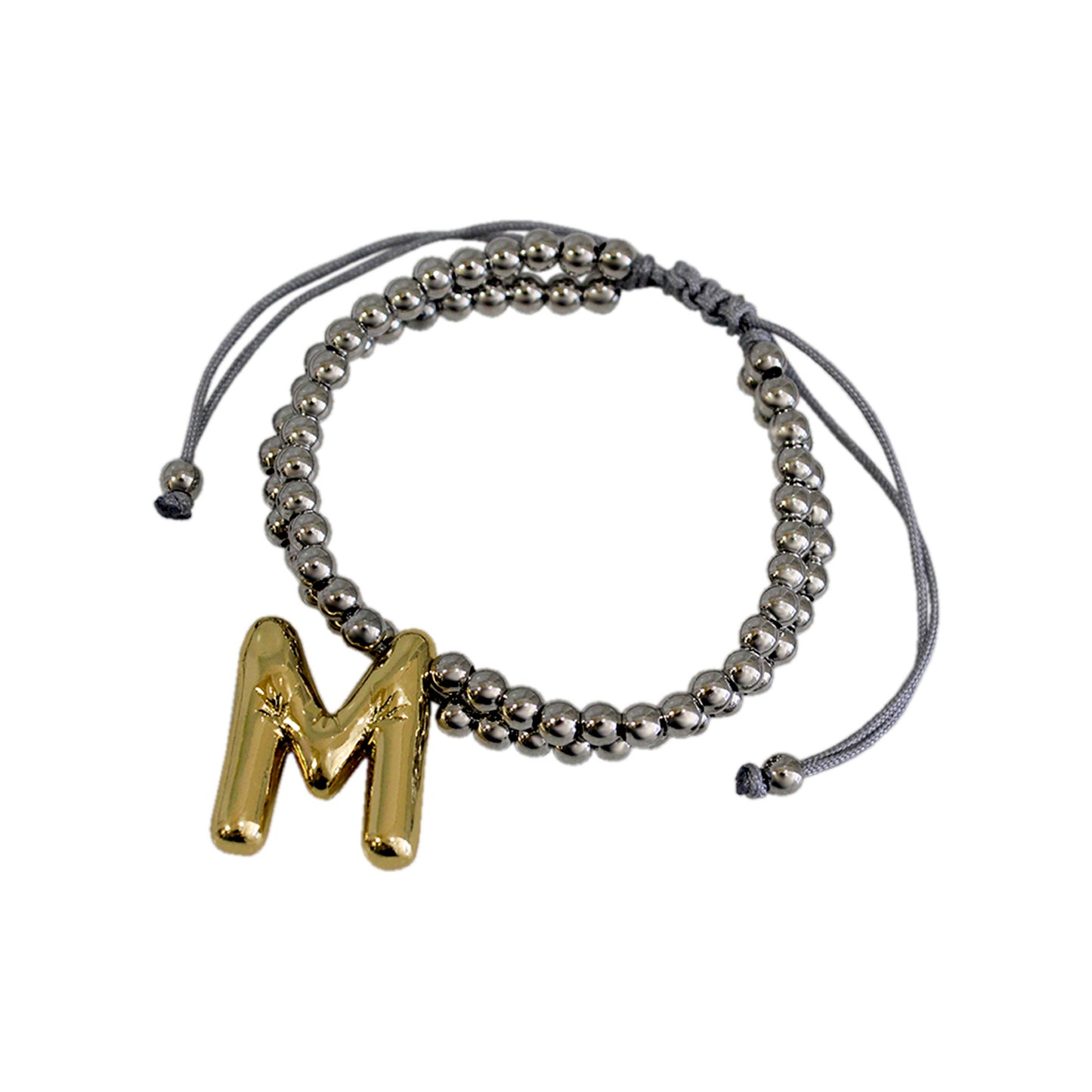 PULSERA INICIAL CHUNKY BICOLOR